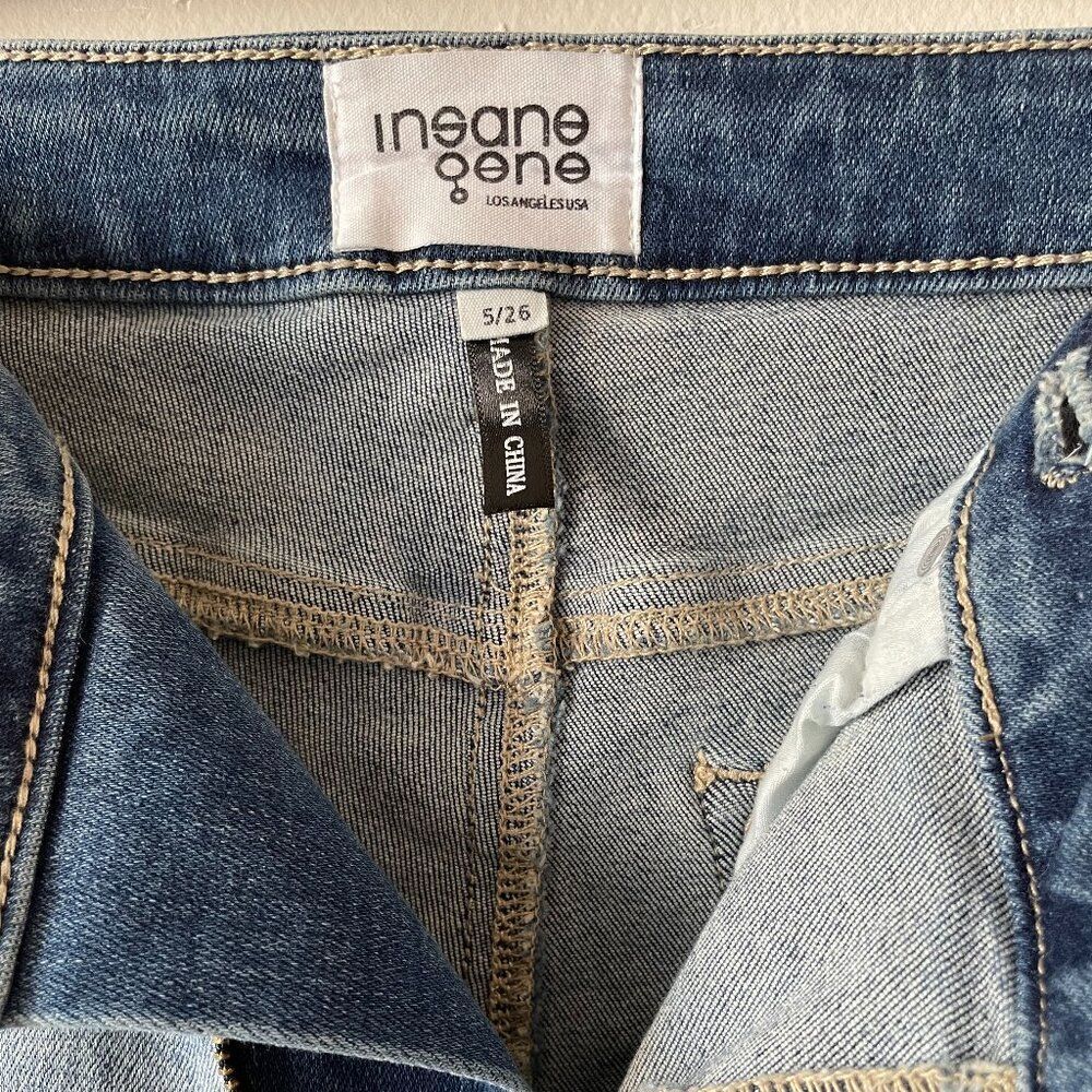 Insane Gene Crossover Button Design Jean Size 5/26 - Picture 4 of 15